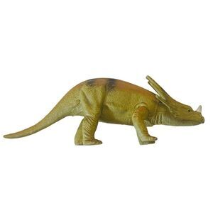 Vintage Styracosaurus Dinosaur Figure 10.5" Hard Plastic Collector Imperial 1985
